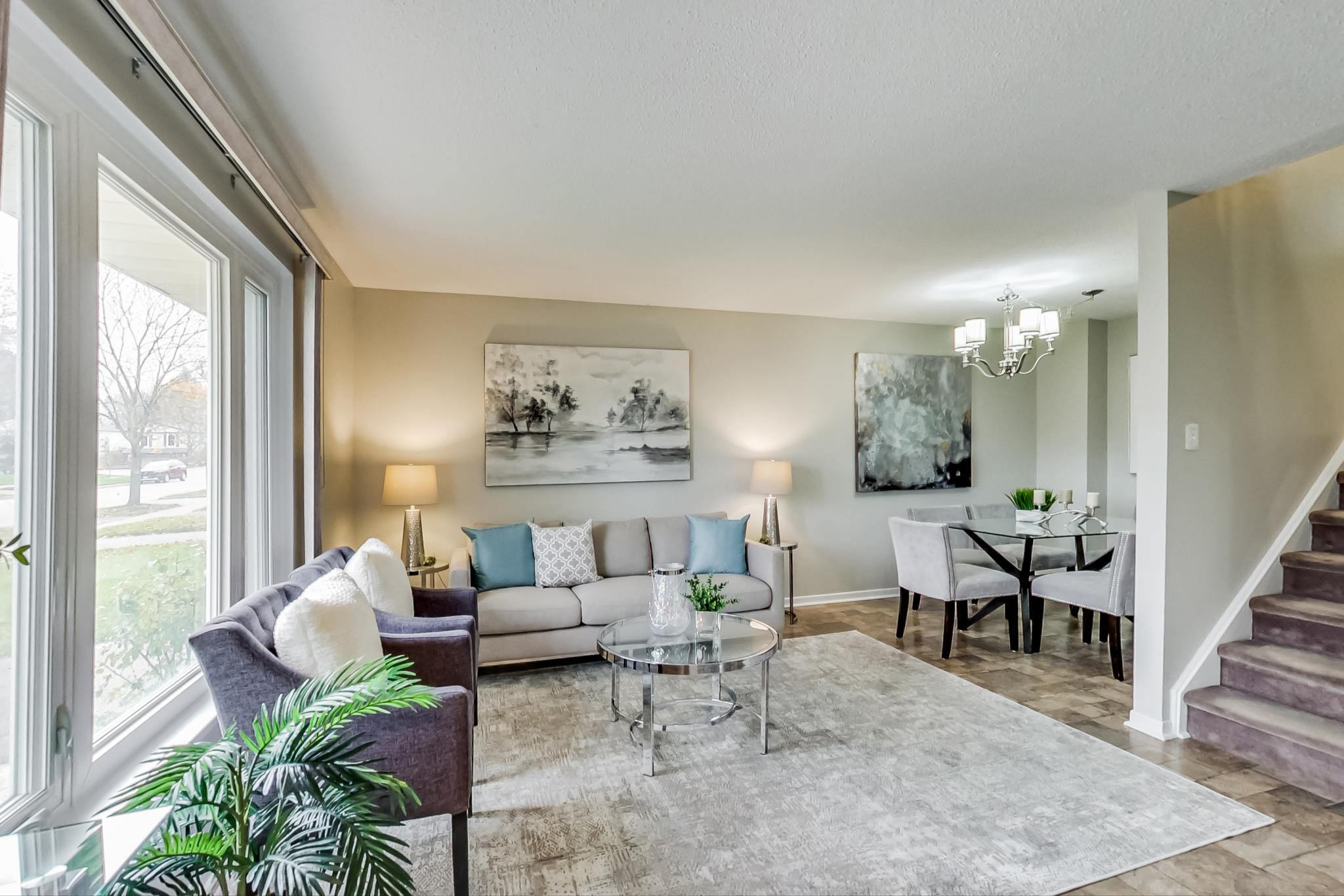 Living room view from front door.