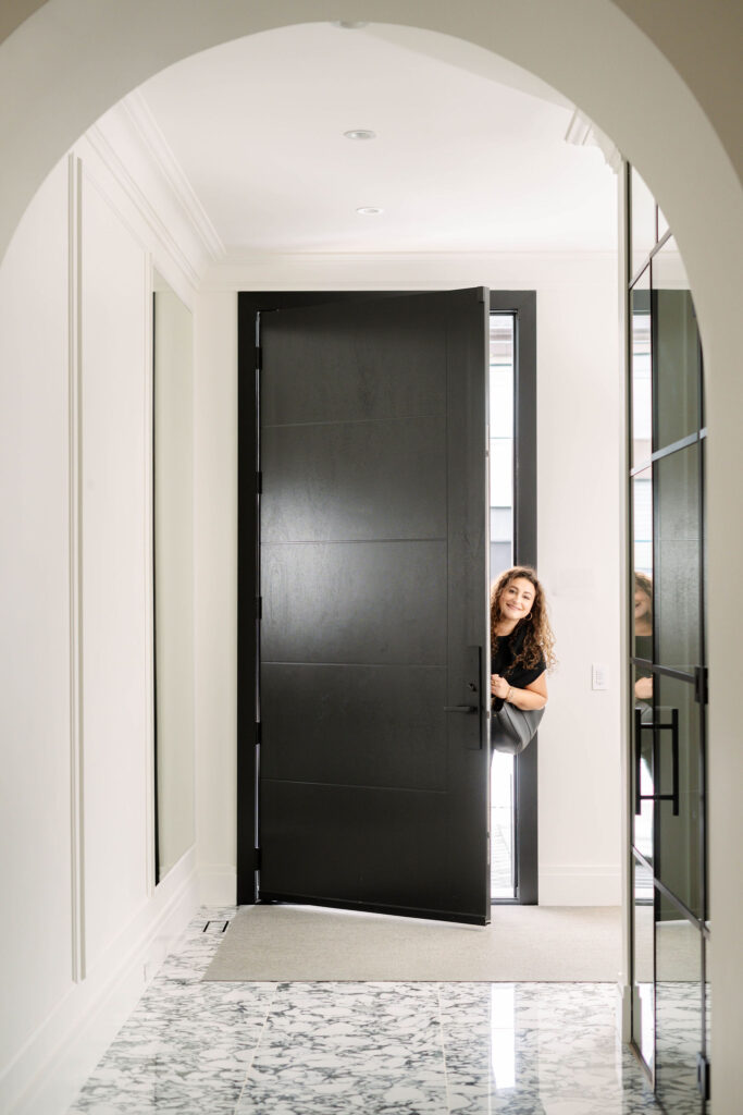 toronto realtor walking into a house
